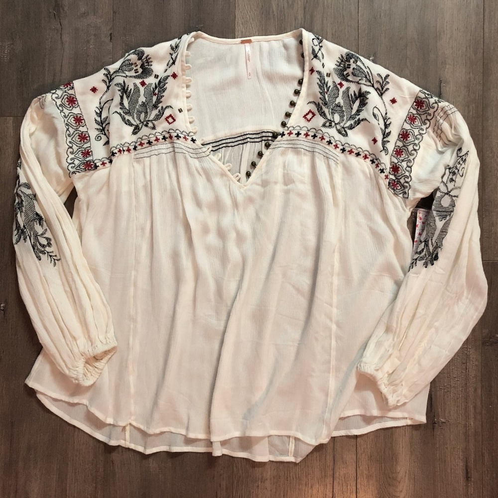 NWT Free People Rock It Tonight Blouse Small - Picture 3 of 5